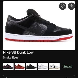 Nike SB Dunk Low Black and Red Sneakers